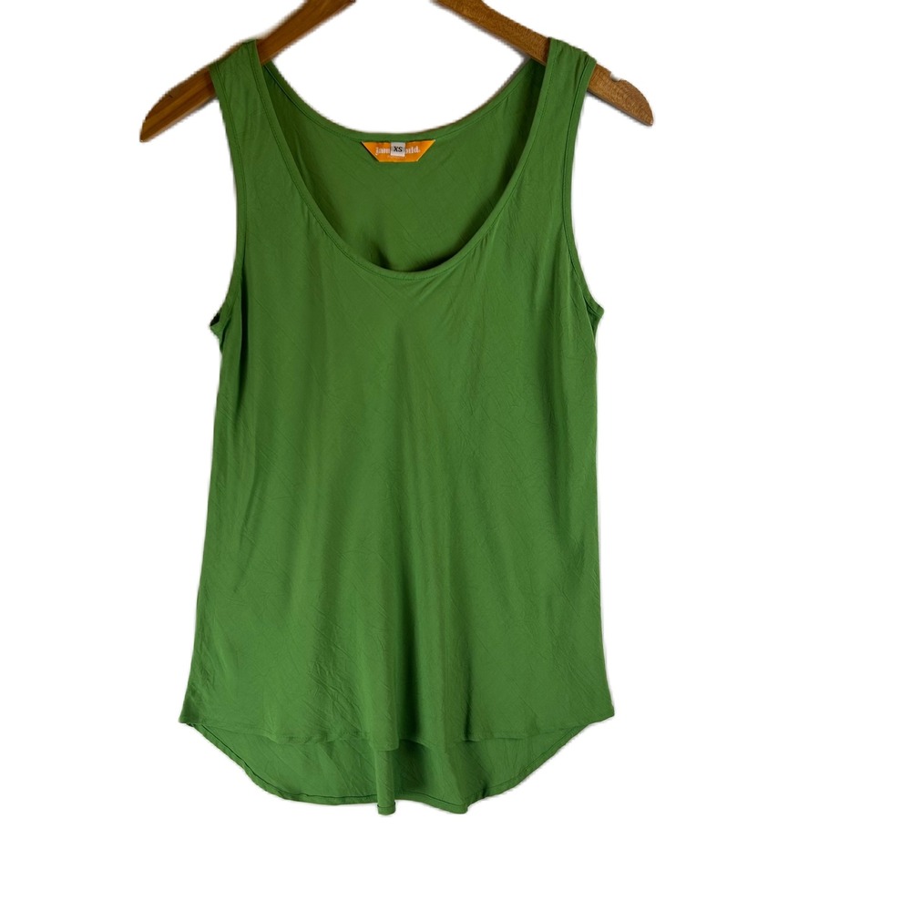Jams World Honolulu Womens XS Kale Green Rayon Scoop Neck Tank Top